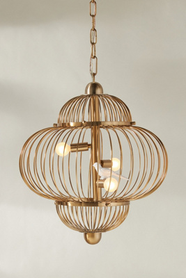 Anthropologie Twiggy Chandelier In Gold