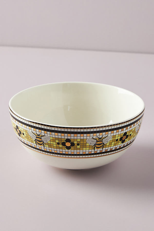 ANTHROPOLOGIE BISTRO GARDEN TILE BOWL BY ANTHROPOLOGIE IN YELLOW SIZE CEREALBOWL,53389441