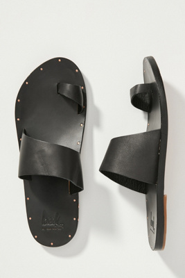 Beek Finch Toe Ring Slides In Black