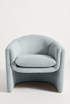 ANTHROPOLOGIE VALENCIA LINEN SCULPTURAL CHAIR