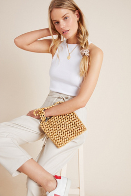 Agolde White Rib High Neck Tank Top In White