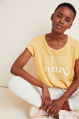 Sundry Feelin' Good Graphic Tee In Yellow