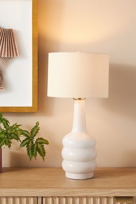 Anthropologie Sage Table Lamp In White