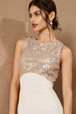 Sachin Babi Leighton Wedding Guest Dress In Silver Modesens