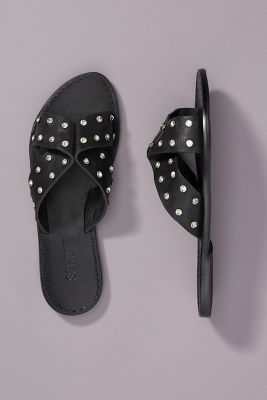 Schutz Gem studded Sandals In Black ModeSens