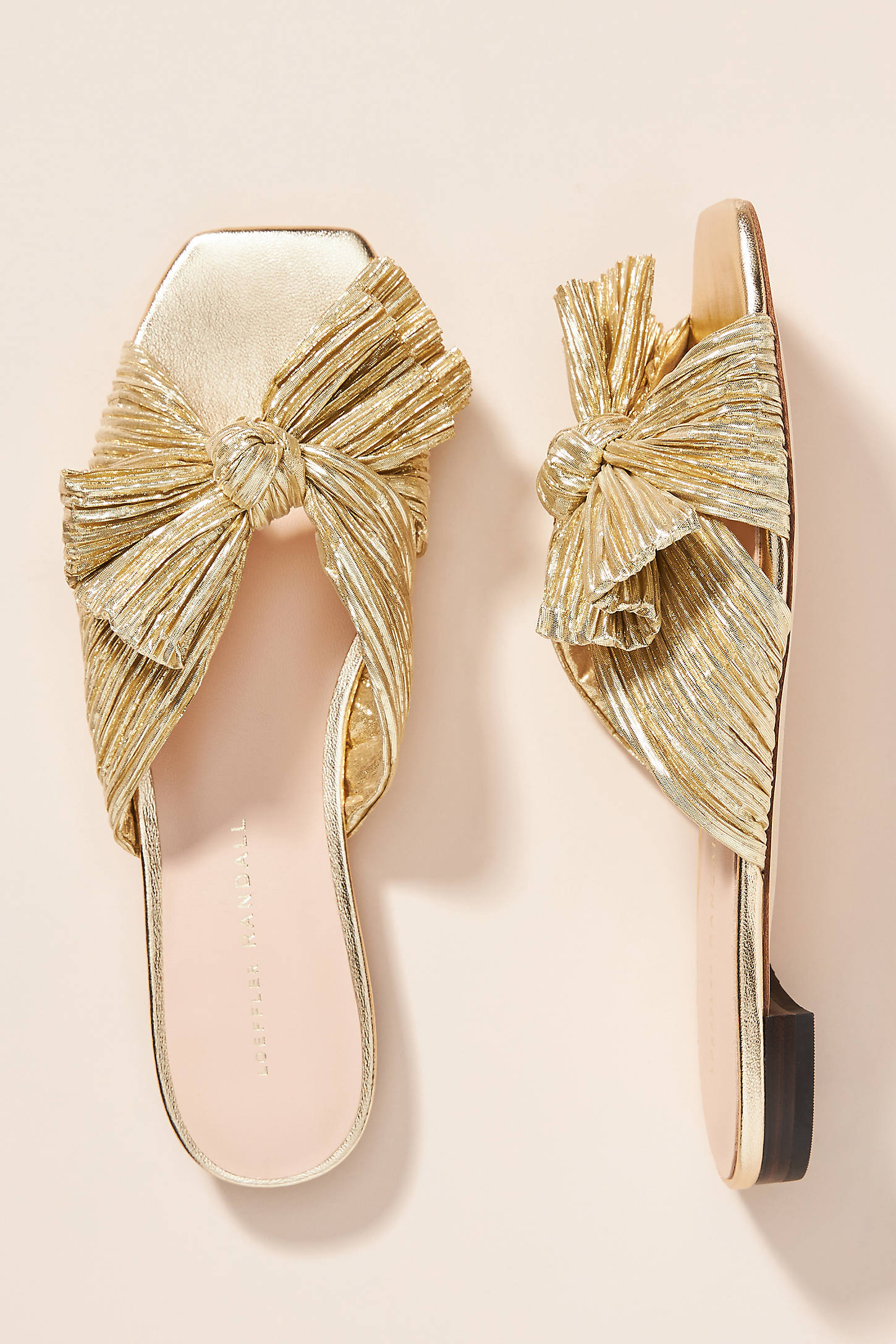 Loeffler Randall Daphne Slide Sandals In Gold
