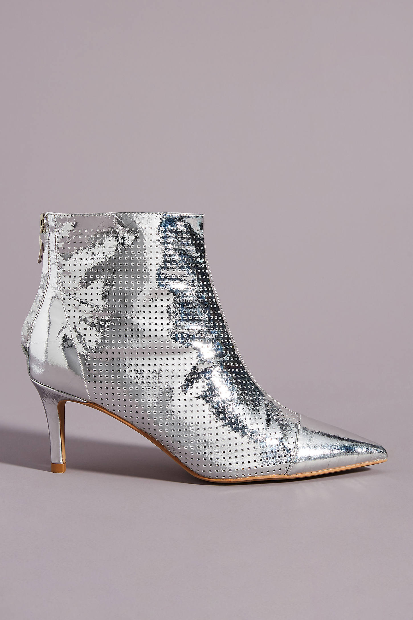 Matiko Gia Shimmer Ankle Boots In Silver