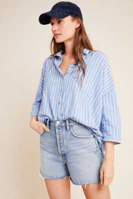 Agolde Dee Ultra High-rise Denim Shorts By In Blue Size 32 | ModeSens