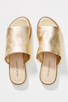 Kelsi Dagger Brooklyn Ruthie Slide Sandal In Gold