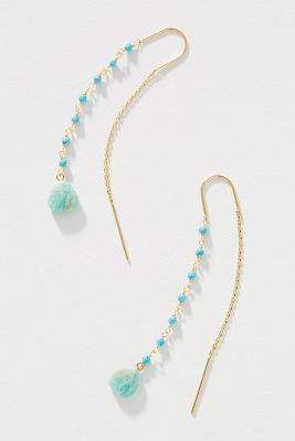 Serefina Bess Threader Earrings In Blue