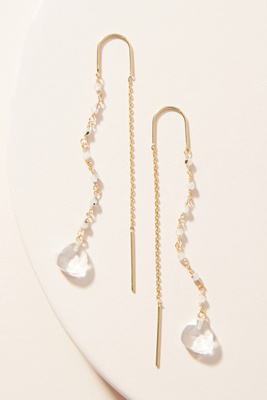 Serefina Bess Threader Earrings In Clear