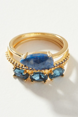 Serefina Azores Ring Set In Blue