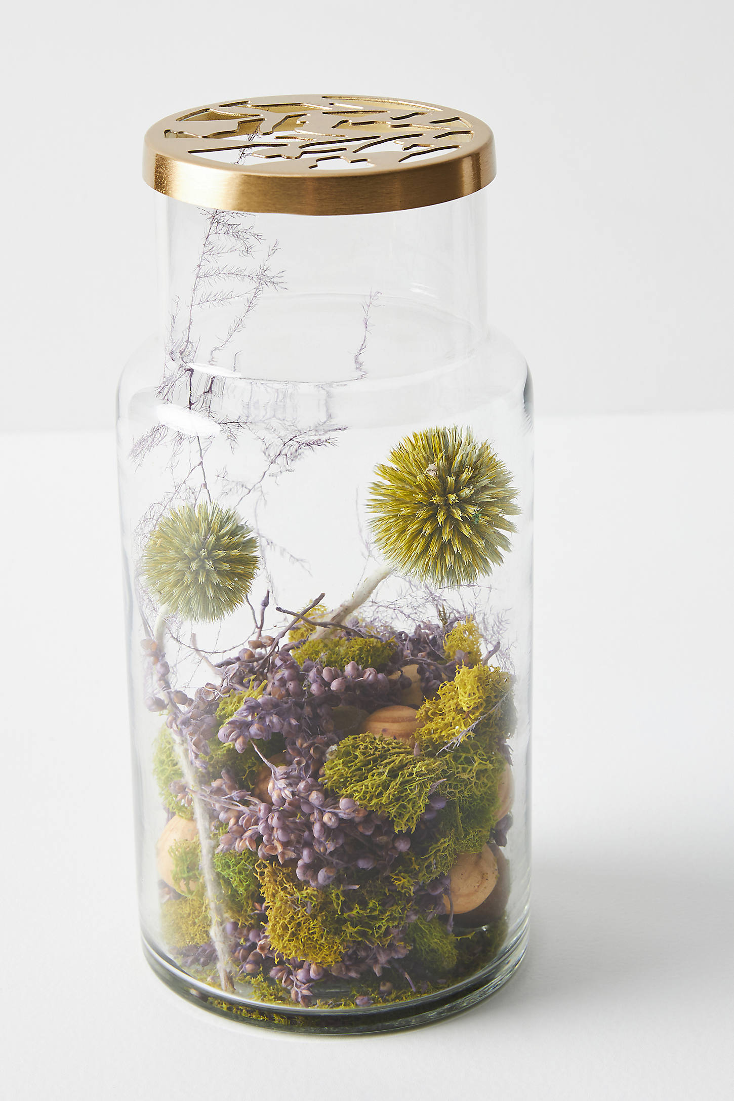 Anthropologie Floral Fragrance Jar In Purple