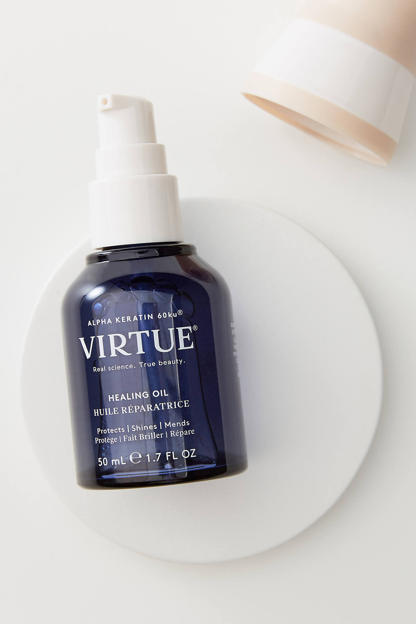 Virtue Labs Healing Hair Oil In Blue