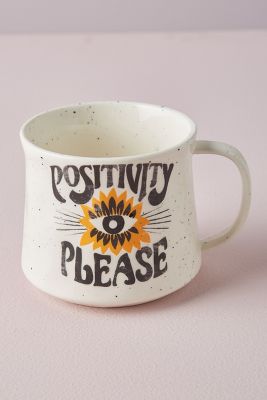 Dazey La Positivity Please Mug By  In Black Size Mug/cup