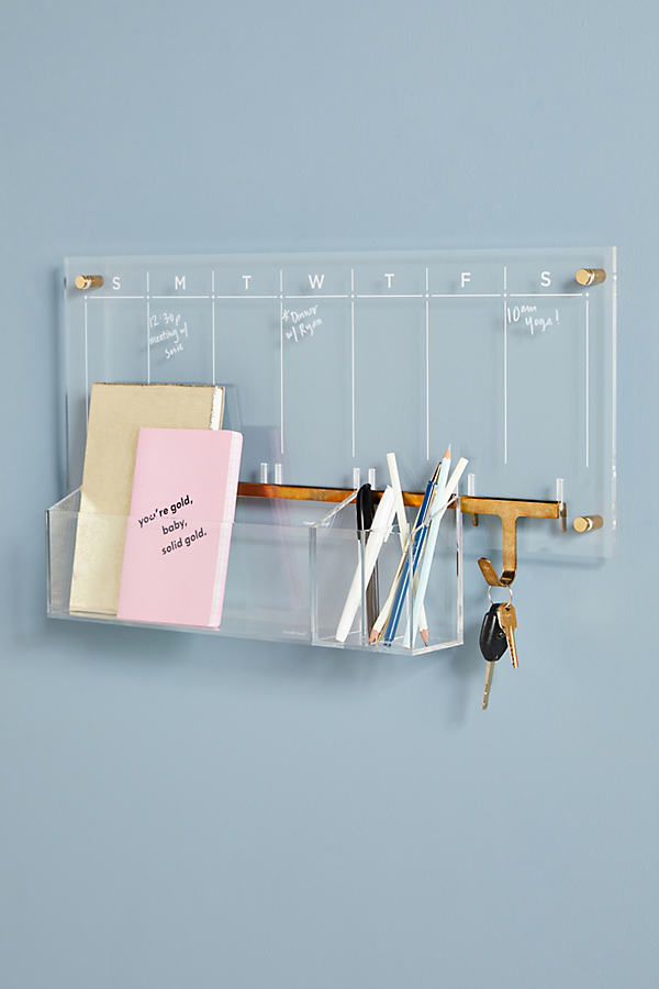 Acrylic Wall Calendar Desk Set By Russell+Hazel in Clear