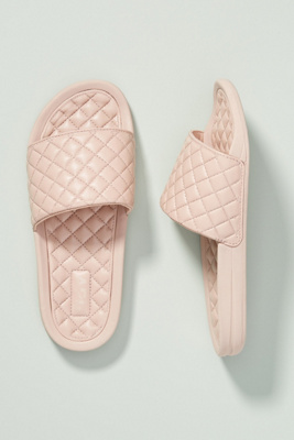 Apl Athletic Propulsion Labs Lusso Quilted Slide Sandal In Pink