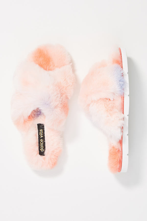 Dolce Vita Pillar Faux Fur Slippers In Assorted