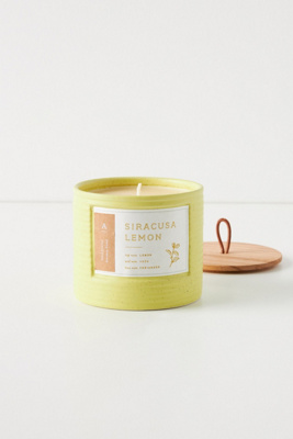 ANTHROPOLOGIE HIVE & WICK MARKET CERAMIC CANDLE