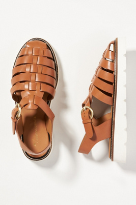 Anthropologie Fisherman Sport Sandals In Brown