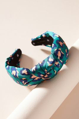 LELE SADOUGHI LELE SADOUGHI SILK LEOPARD KNOTTED HEADBAND