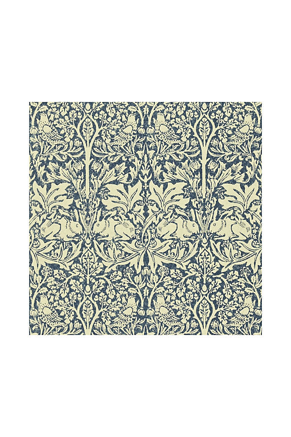 Morris & Co. Rabbit Wallpaper In Blue