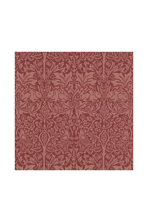 Morris & Co. Rabbit Wallpaper In Red