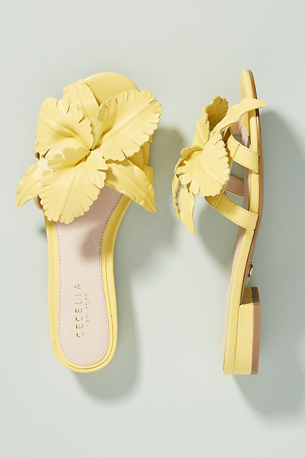 Cecelia New York Lila Slide Sandals In Gold