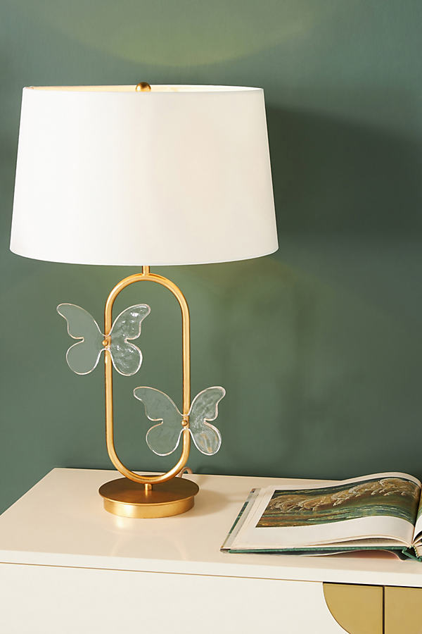 Anthropologie Mariposa Table Lamp In Gold