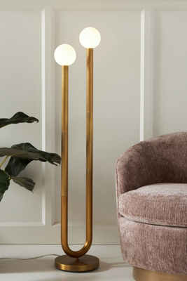 Anthropologie Bellamy Floor Lamp In Gold