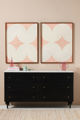 Dawn Wolfe Art Blush Waves Diptych Wall Art In Pink ModeSens