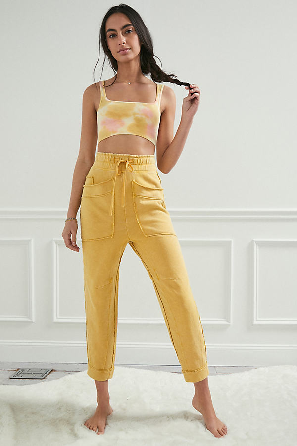 Daily Practice By Anthropologie Anja Seamed Lounge Pants In Gold
