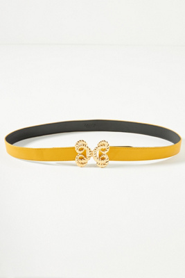 Raina Belts Allen Knot Buckle Belt In Yellow