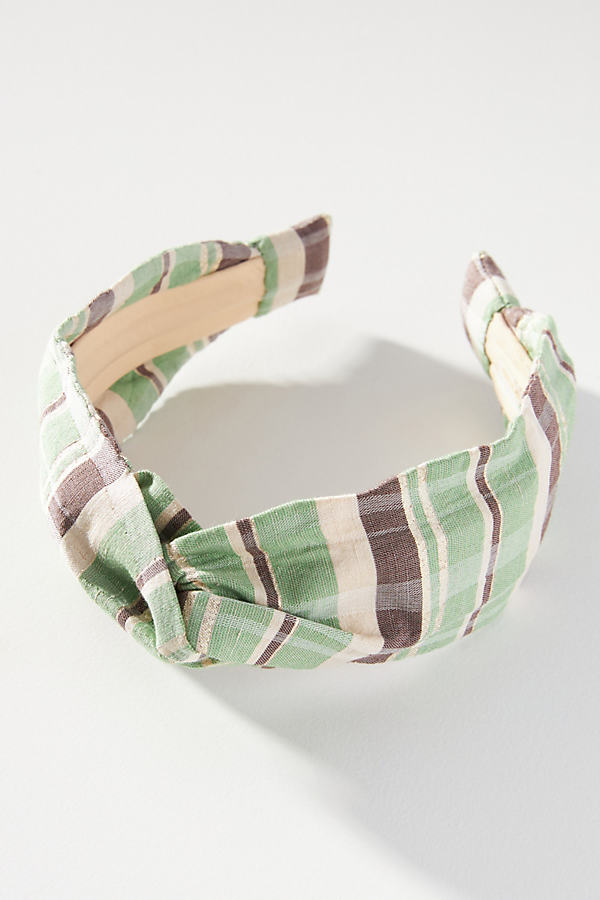 Autumn Adeigbo Leaf Knotted Headband In Green