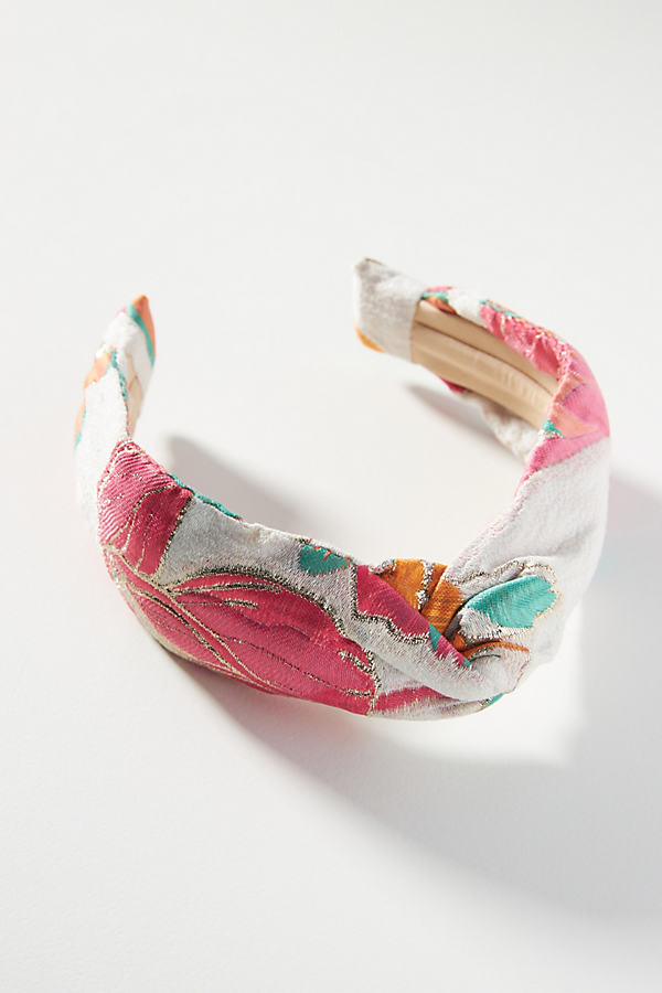 Autumn Adeigbo Leaf Knotted Headband In Pink