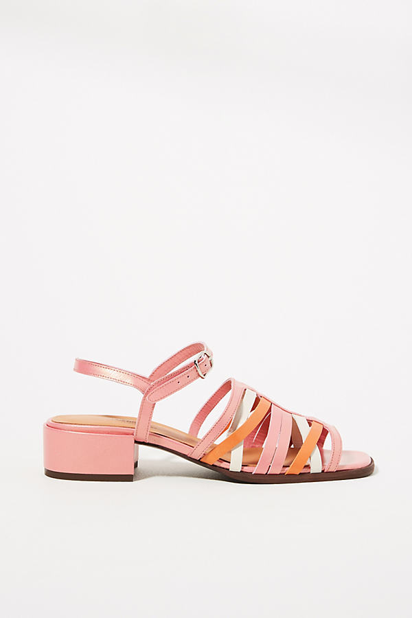 Naguisa Strappy Heeled Sandals In Pink
