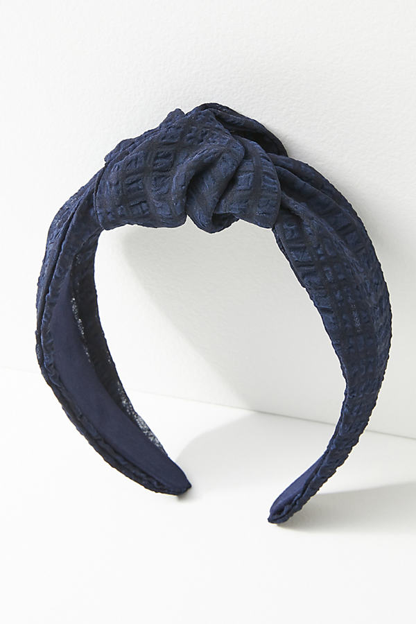 Anthropologie Springtime Knotted Headband In Blue