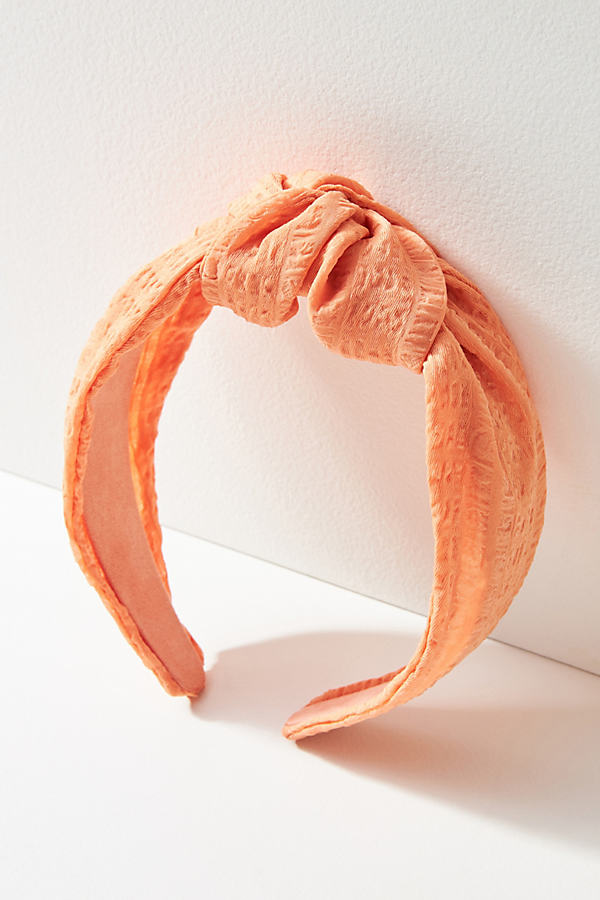 Anthropologie Springtime Knotted Headband In Orange