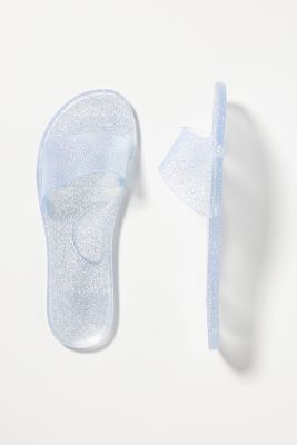 Matisse Jelly Slide Sandals In Silver