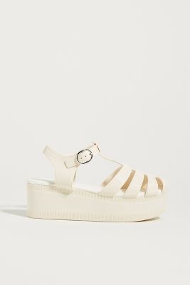 Jeffrey Campbell Women s Candied Platform Jelly Sandals In Beige