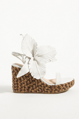 Cecelia New York Lily Wedge Sandals In White