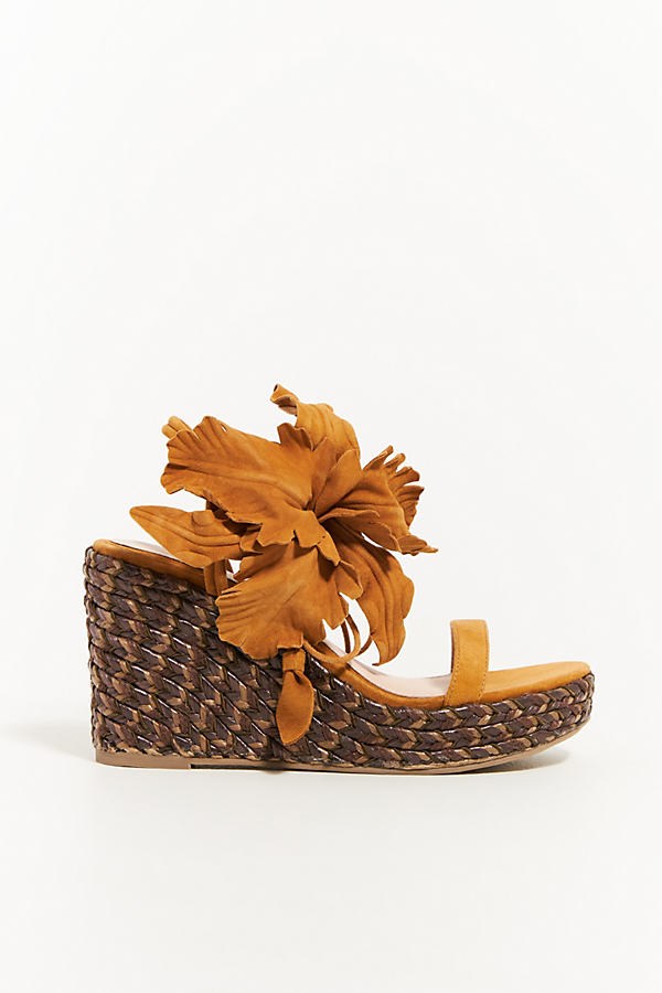 Cecelia New York Lily Wedge Sandals In Orange