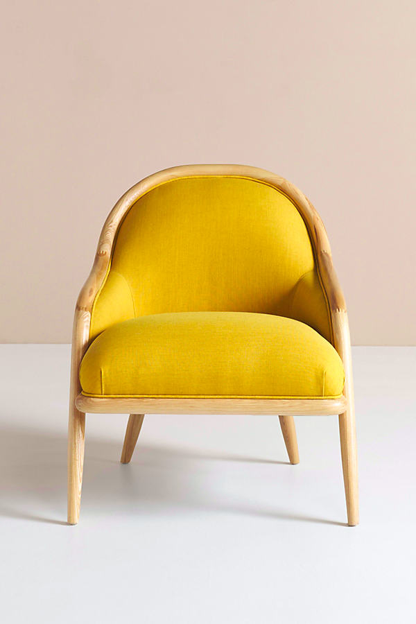 Anthropologie Halley Armchair In Yellow