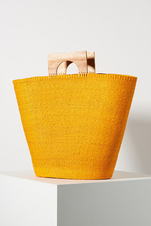 Artesano Straw Sun Tote Bag In Orange