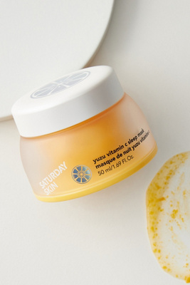 Saturday Skin Yuzu Vitamin C Sleep Mask 1.69 oz/ 50 ml In Yellow