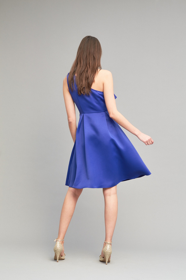Slide View: 4: Amarette Ruffled Dress, Blue