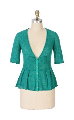 Peplum Cardigan   Anthropologie