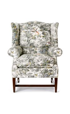 josef wingback chair toile style 76612 shown in details wide sturdy 