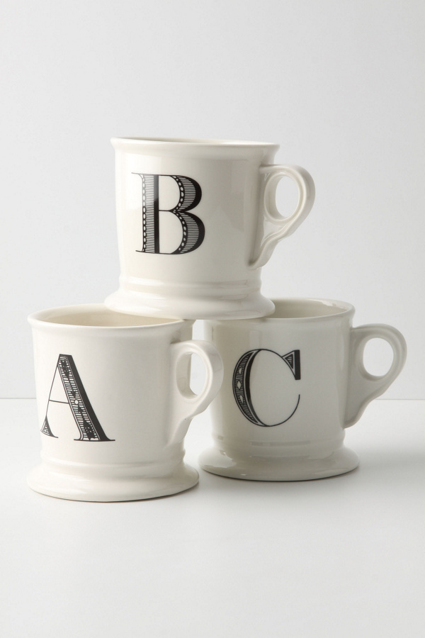 Pretty monogram mug