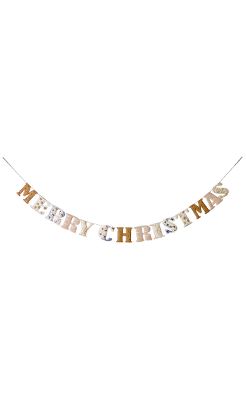 Merry Christmas Garland   Anthropologie